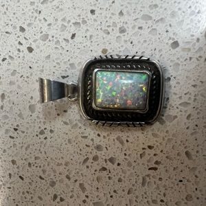 COPY - Beautiful signed Jon McCray Sterling Silver & Opal Pendant.